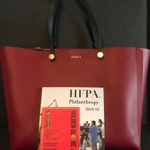 Furla Eden Red Tote Golden Globes 2019